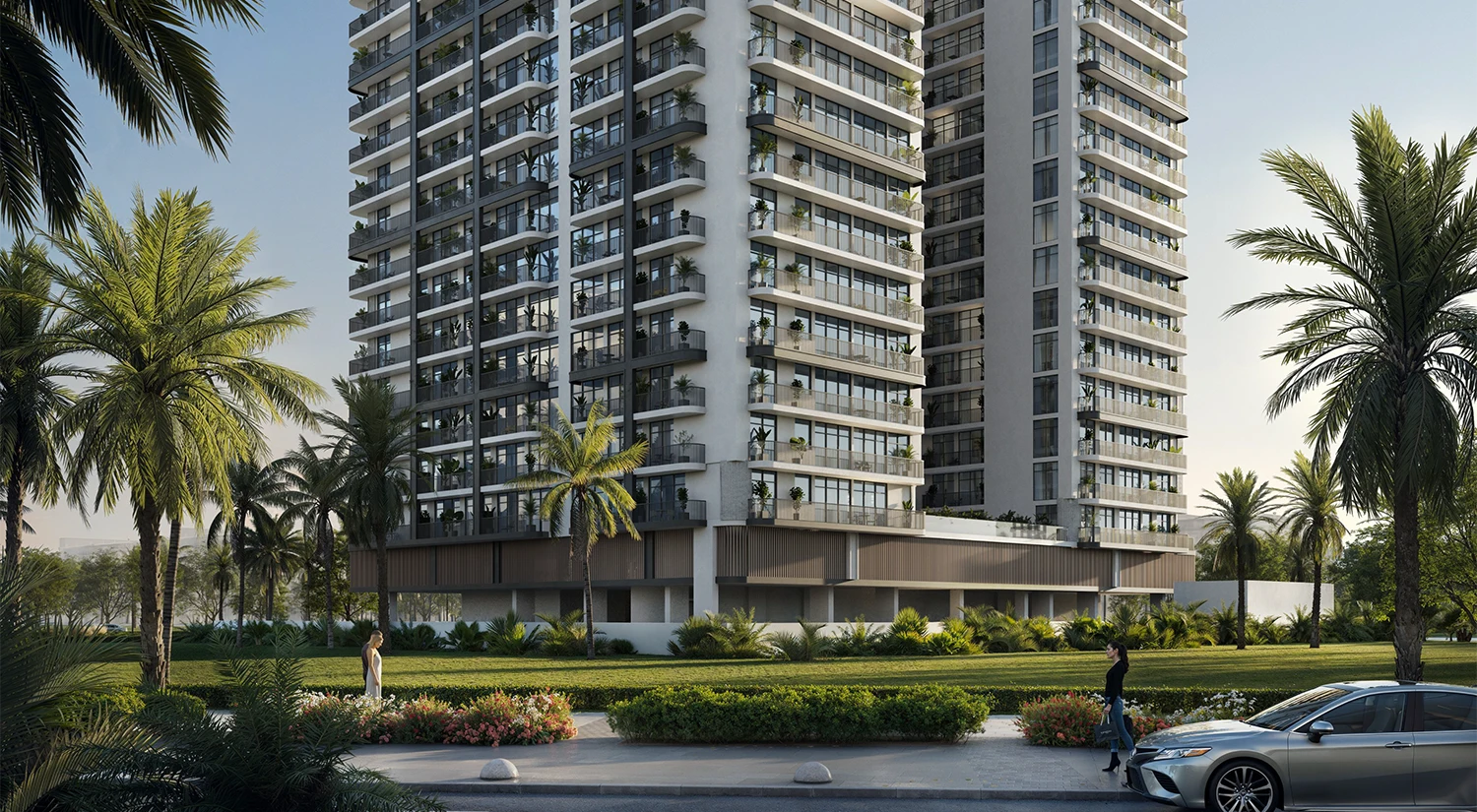 Modern high-rise living surrounded by lush landscapes and everyday elegance